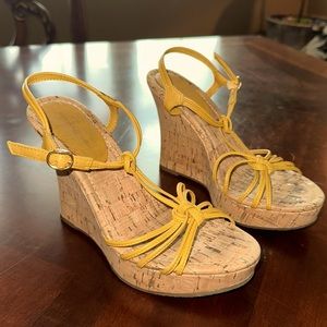 Banana Republic cork wedge heels